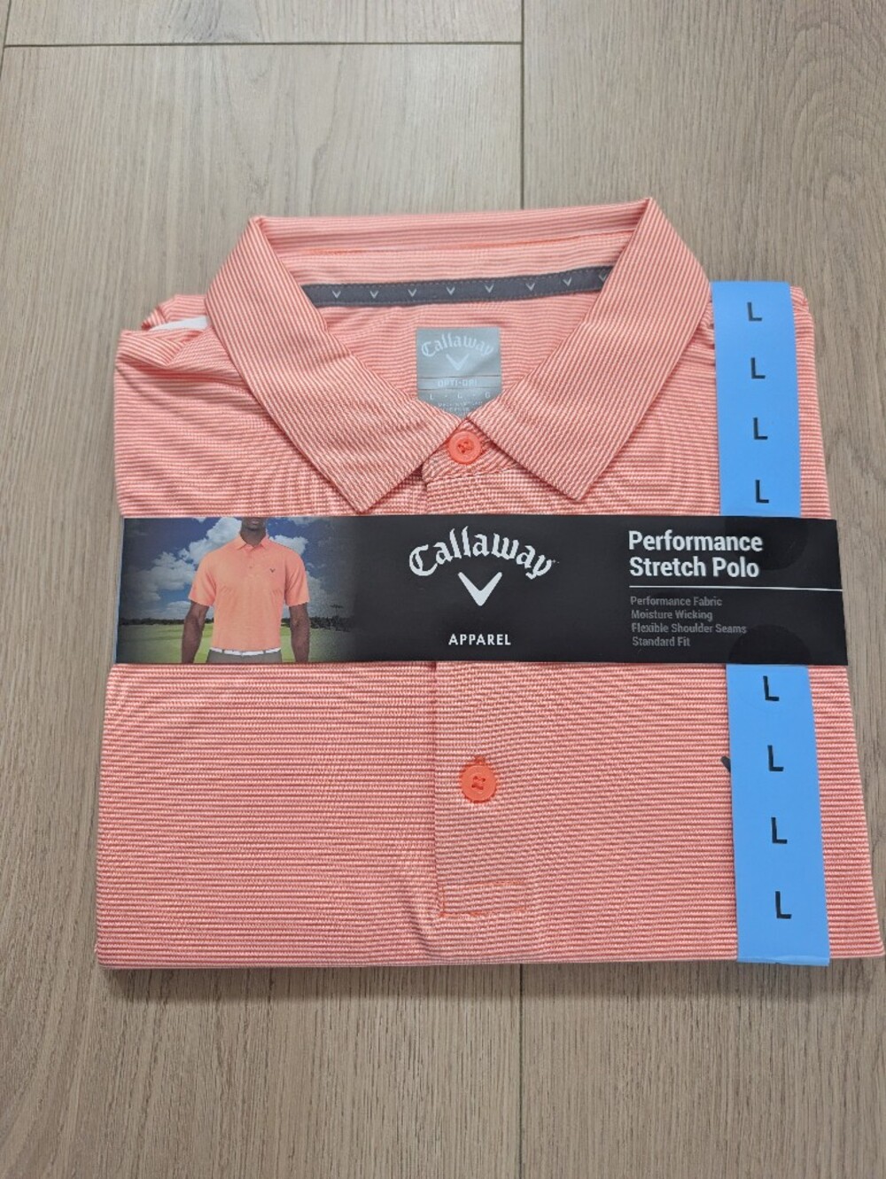 0168 Callaway Men’s Performance Stretch Polo - Coral